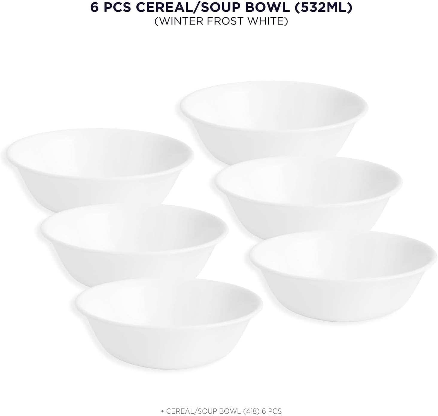 Amazon.com: Corelle Vitrelle 6-Piece Soup/Cereal Bowl Set Triple